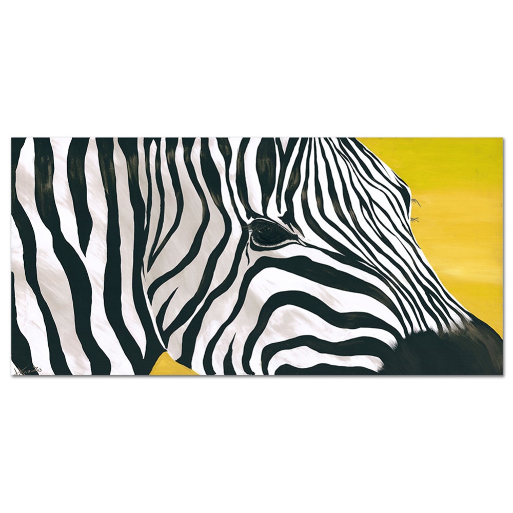 Cartoon Decorative Painting with Black White Horse Head Pattern for Kids Room Living Hanging Pendant 20x40cm painting core_AA304