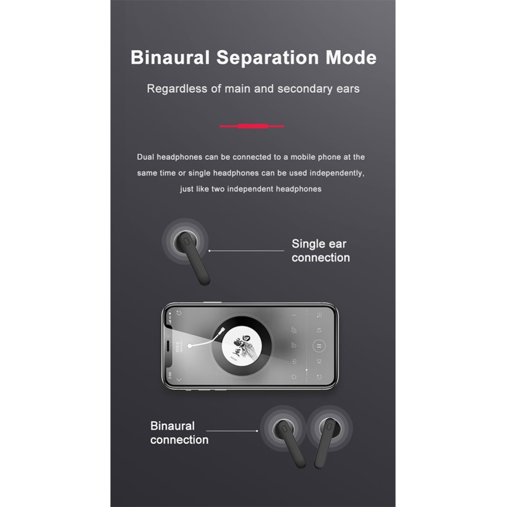 P25 Wireless Bluetooth-compatible Headset Tws 5.1 Binaural Stereo Digital Display Private Mode Sports Earphone black - Image 3