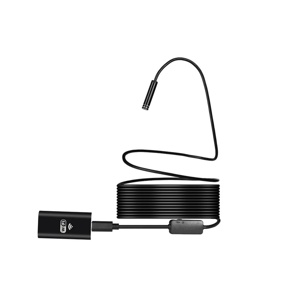 Endoscope WIFI caméra HD 720P 1 à 10M câble doux IP67 étanche Snake Tube Inspection Android IOS sans fil Boréscope 5 mètres