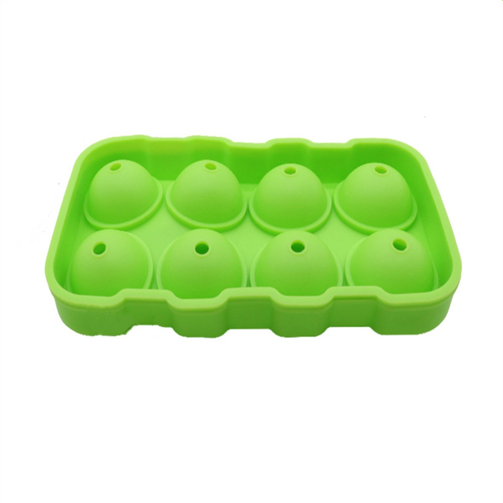 Silicone 8-ball Ice Freeze Mold Ball Tray Frozen Sphere Cube Green - Image 2