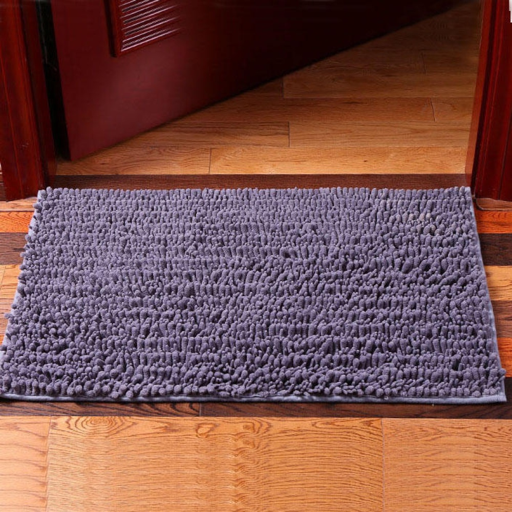 KC-332 40x60cm Chenille Mixed Hair Soft Mat Machine Washable Bathroom Anti Slip Absorbent - Purple - Image 2