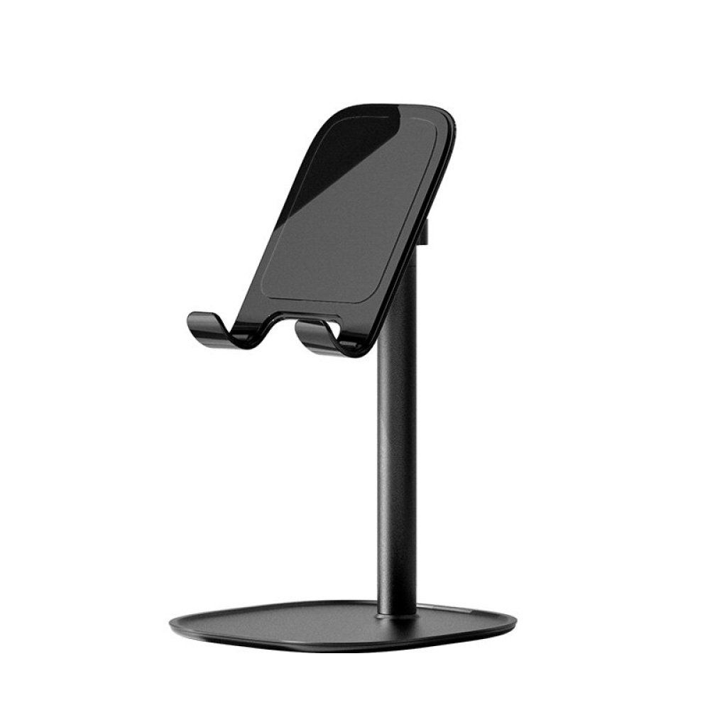 Rock Basic Version Mini Portable 42° Rotation Adjustable Anti-slip Metal Desktop Stand Tablet Phone Holder for iPhone 12 - Black - Image 2