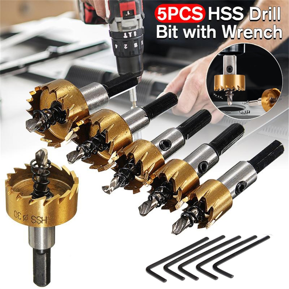 5pcs Hss Hole Opener 15-30mm High-Precision Wear-Resistant Metal Sheet Punch Drill 15mm/17mm/18mm/23mm/30mm - Image 3