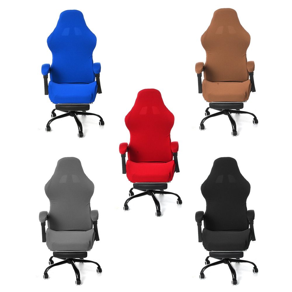 Elastic Office Chair Cover Universal Spandex Computer Rotating Chair Protector Stretch Armchair Seat Slipcover Home Office Furniture Decoration - Gre