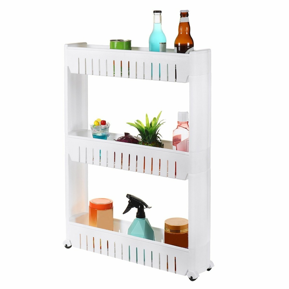 3/4 Layers Multi-function Rack Shelf Portable Cart Storage for Kitchen Bathroom Arrangement - 1 - Image 2