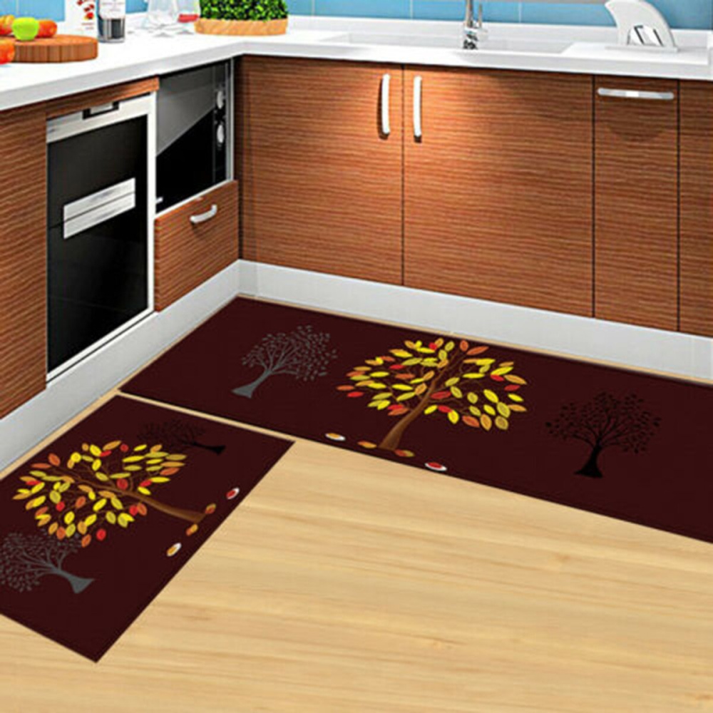 Kitchen Mat Home Entrance Doormat Hallway Bedroom Living Room Decoration Floor Carpet Balcony Bathroom Anti-Slip Long Rug - 50*80cm