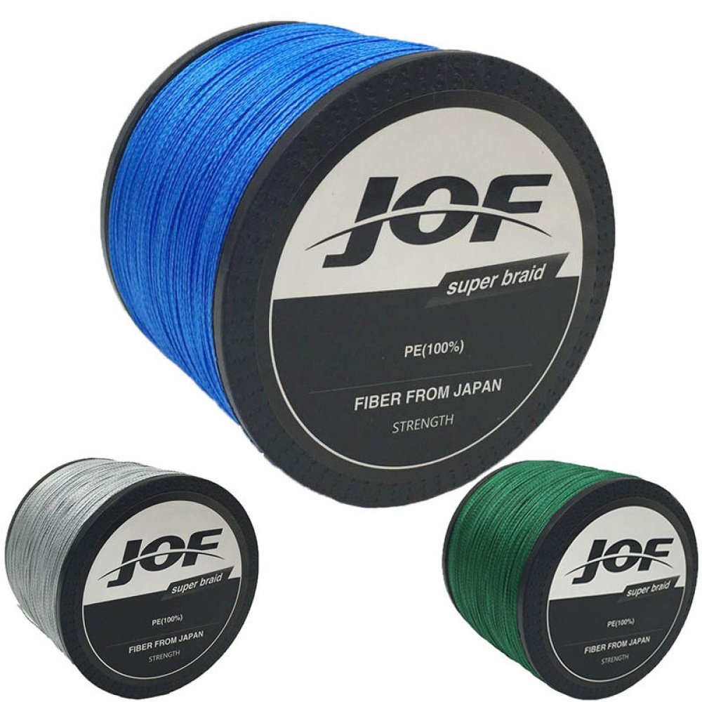 JOF 1000M PE Braided 4 Strands 12-70 LB High Sensibility Super Strong Fishing Line Sea Fishing - 6.0 Green