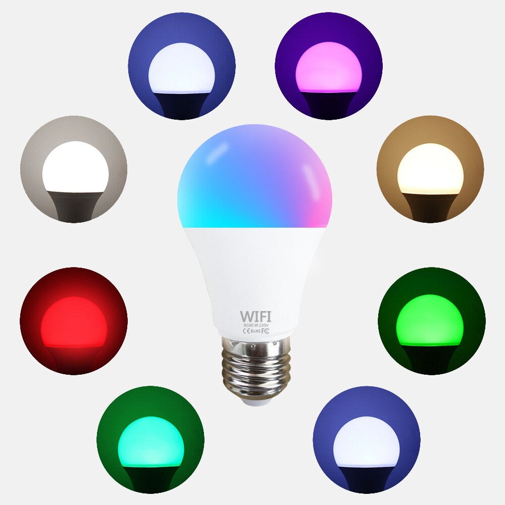 Smart WiFi E27 Bulb RGB+CW AC85-260V Supports Alexa Google Home Voice Control APP Control - Image 2