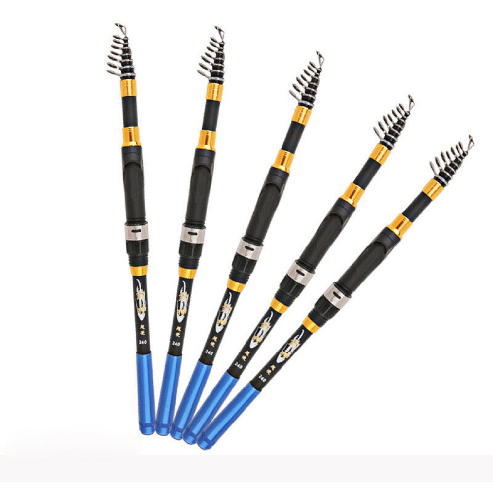 ZANLURE 1.8-3.6m Fishing Rod Telescopic 42cm Portable Fishing Pole Fishing Tackle - 1.8M