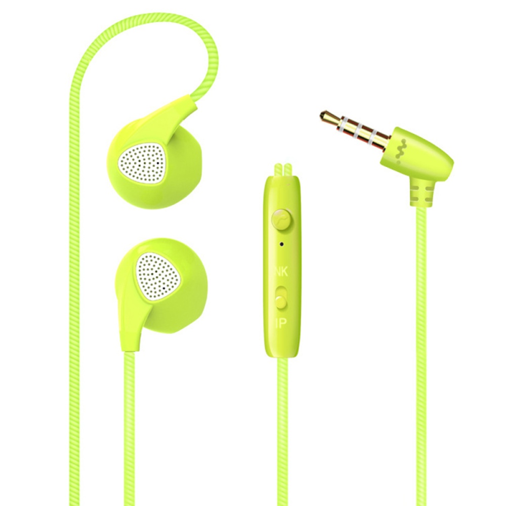 In-Ear 3.5mm Stereo Wired Bass Headset with Microphone Earphone for iPhone Android green