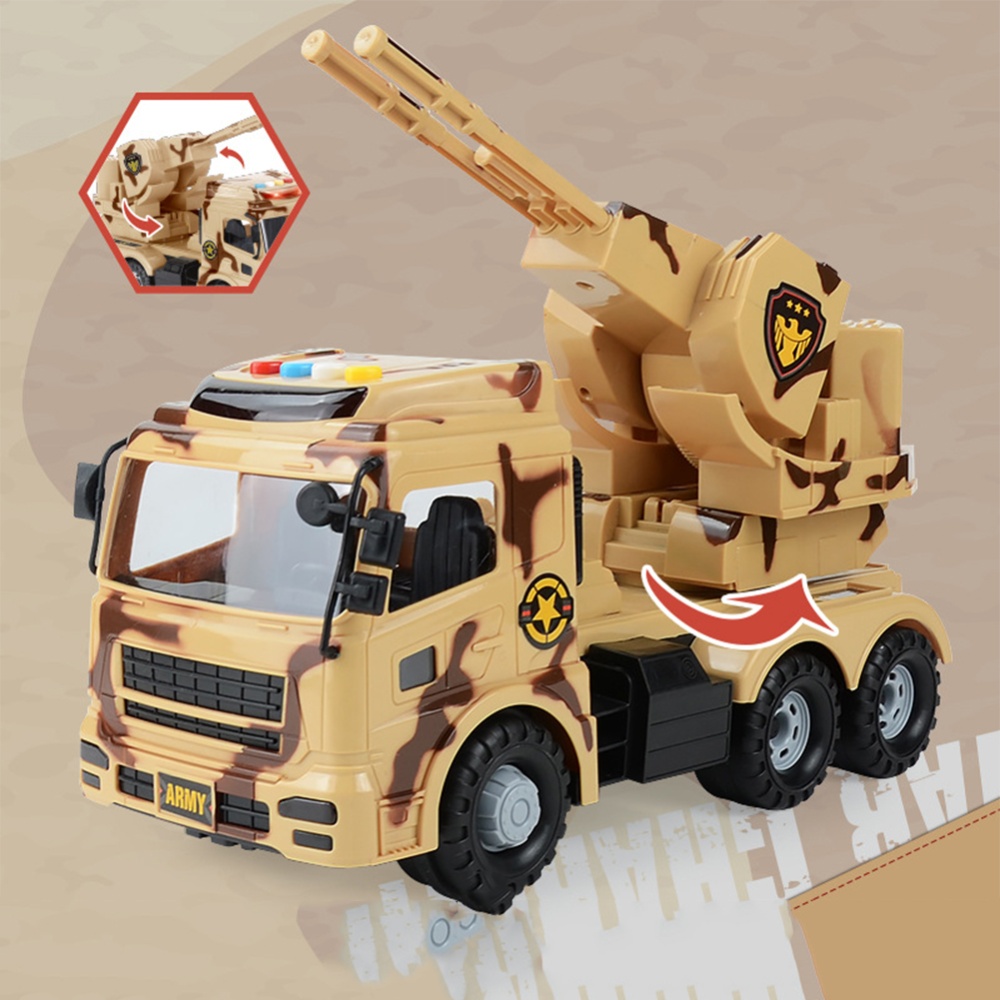 Colored Inertial Transport Vehicle Model Compact Portable Anti-collision Exquisitely Designed Simulation Car Toy For Children Camouflage Gre - Image 2