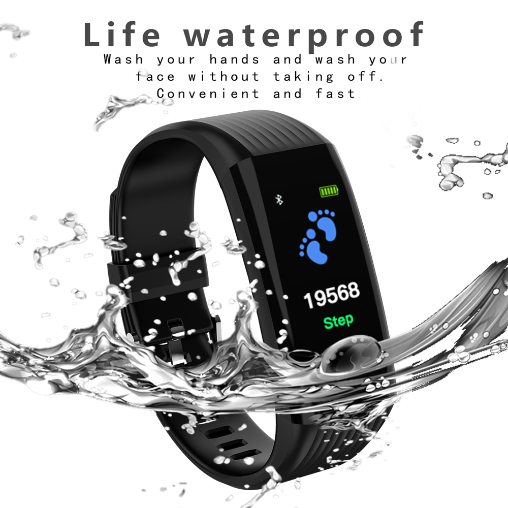 L2B38-B06 Bracelet sportif Smart Band Bleu - Image 3