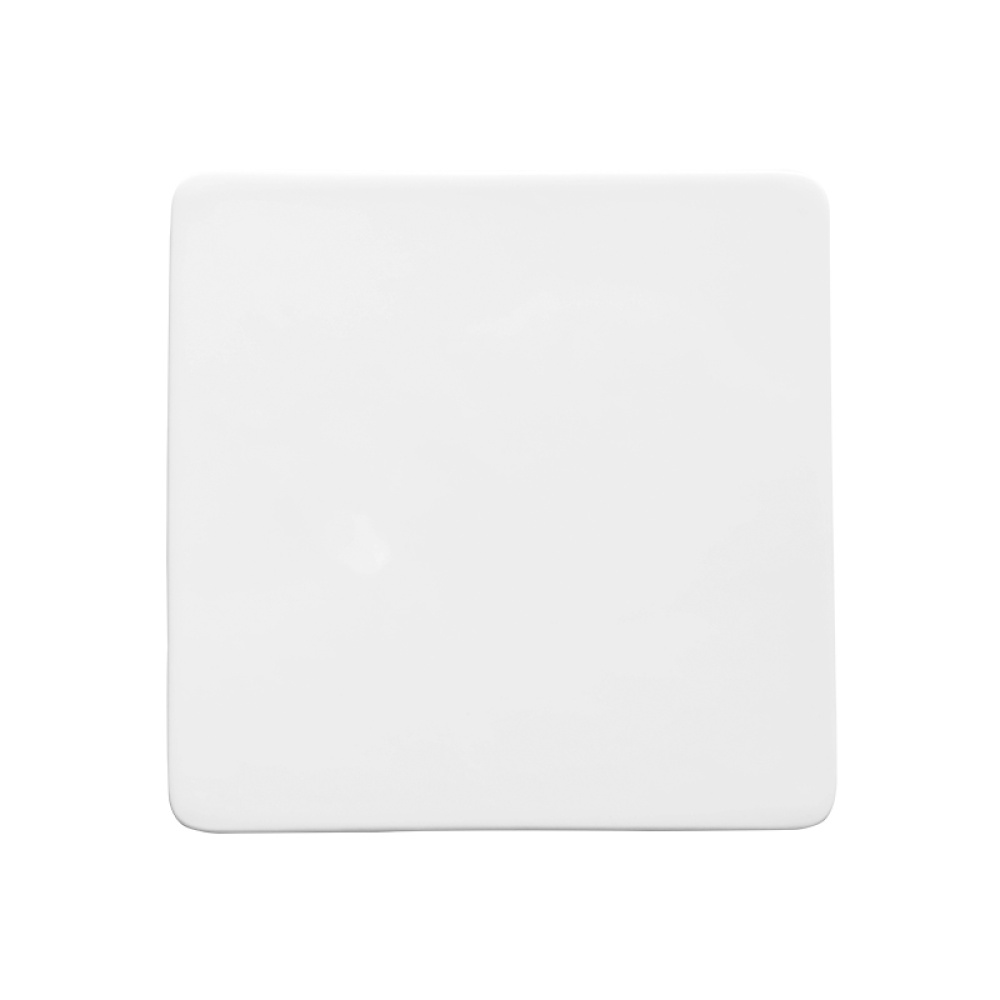 Multifunction Solid Color White Square Dinner Plate Ceramic Tray white - Image 2