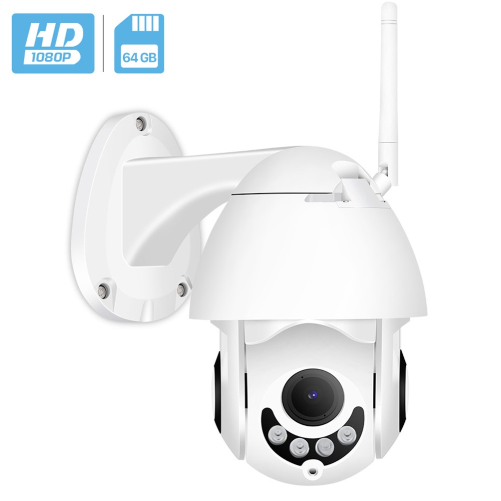 Mini Dome Shaped Camera Outdoor Waterproof Dustproof Wireless PTZ Network CMOS 4x zoom 1080P US Plug