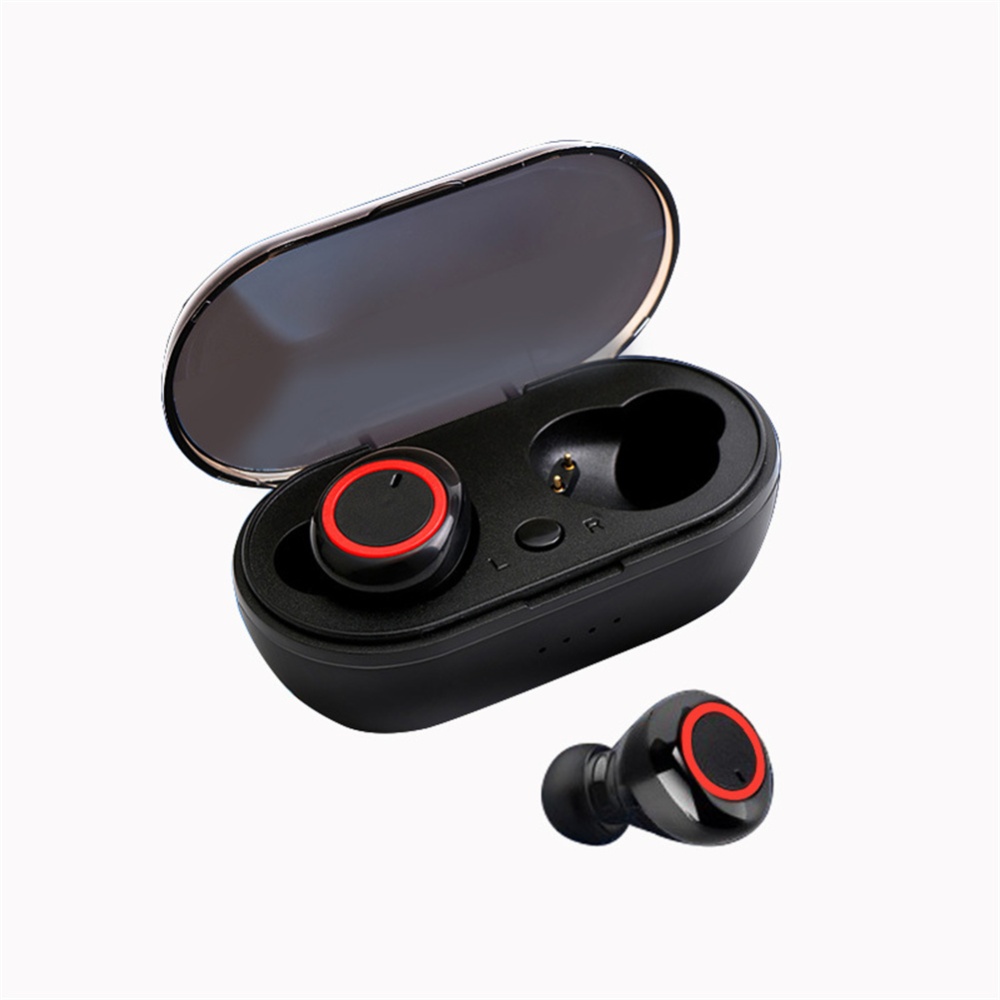 Tws Bluetooth-compatible 5.0 Wireless Stereo Earphone In-ear Noise Cancelling Waterproof Headphones Headset With Charging Case white red - Image 4