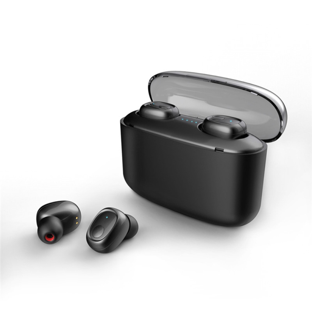 G5S Wireless Bluetooth 5.0 Headphone 6D Lossless Noise Reduction Stereo Headset Black lights show both ears