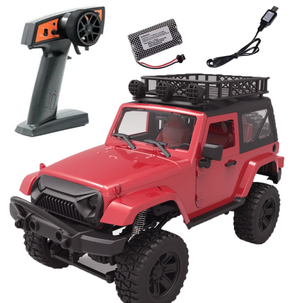 For Rbrc 1:14 Wrangler RC Car Model Toy Simulate 2.4g Four-wheel Drive RB-F1S (red with luggage rack)