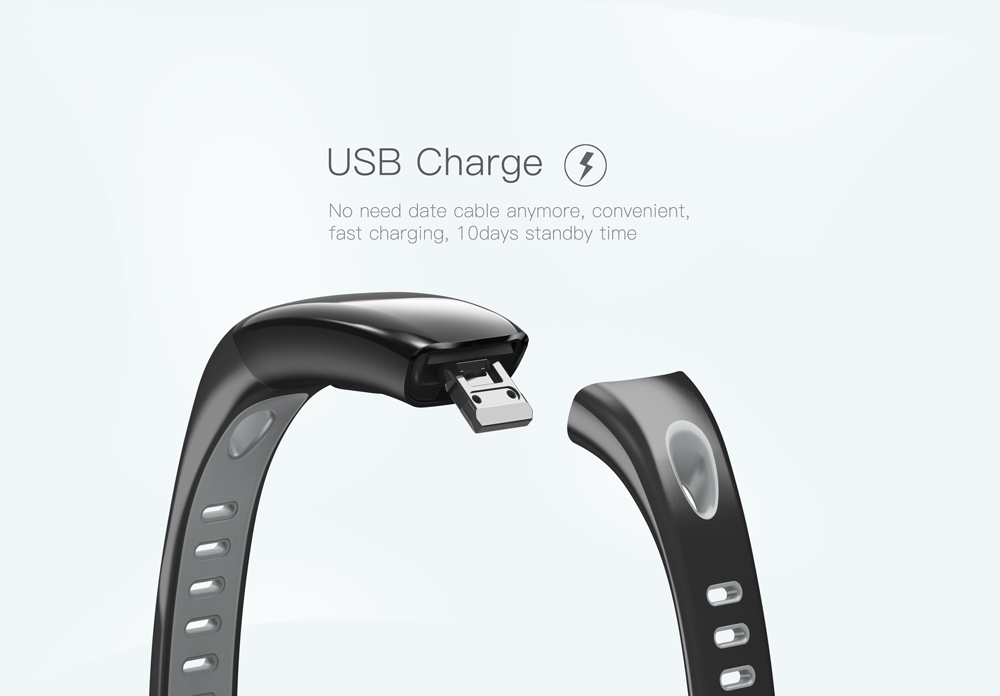 Bracelet de traqueur de sport (Gray) - Image 3