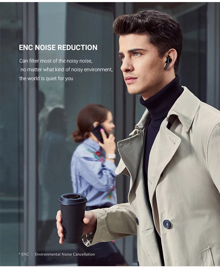 TWS JS18 Bluetooth 5.0 Earphone - Noir - Image 3