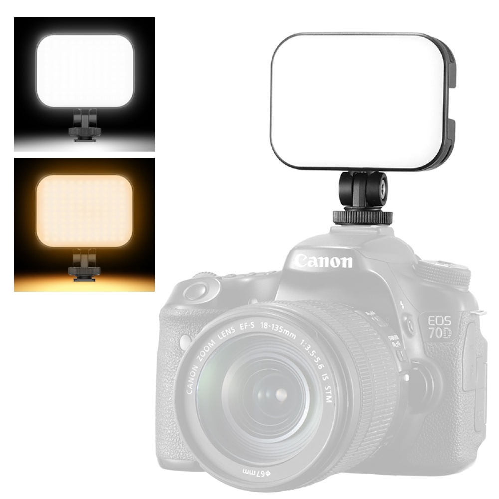 VijimVL-100C Mini Portable Dual Color Temperature Fill Light Micro Slr Camera Mobile Phone Photography Soft black