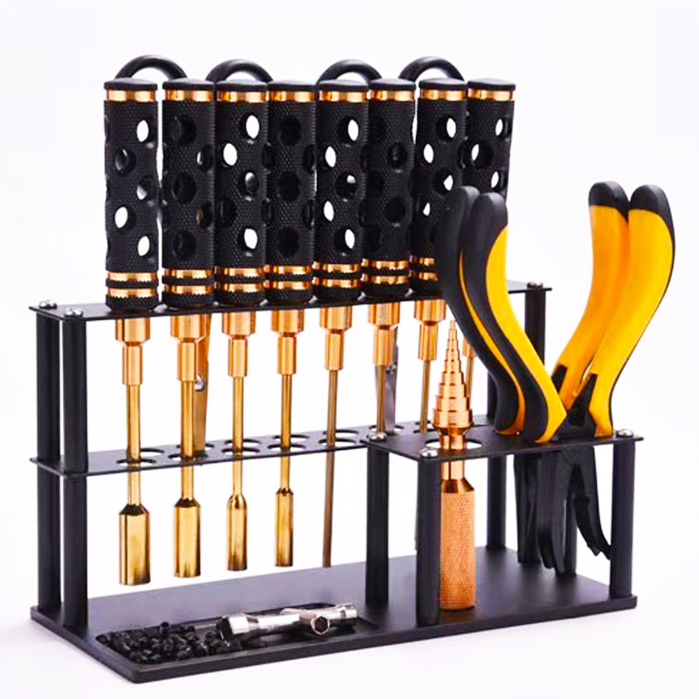 Tool Rack Maintenance Base Finishing Screwdriver Wrench Storage For Rc Trx4 Scx10 Plane Fpv Quadcopter Helicopter Model Repair black - Image 2