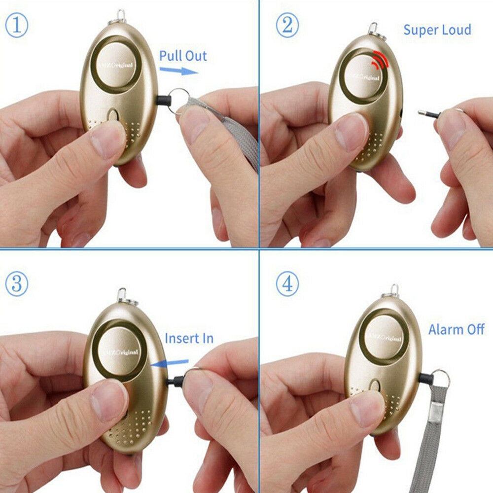 Portable LED Personal Safety Alarm Keychain Security Panic Rape Attack Torch 67*45*25mm blue - Image 2