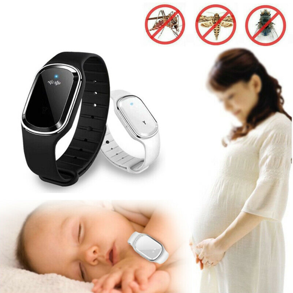 Mini ultrasons Anti-moustique Insecte Pest Bugs Repellent Bracelet Bracelet noir - Image 4