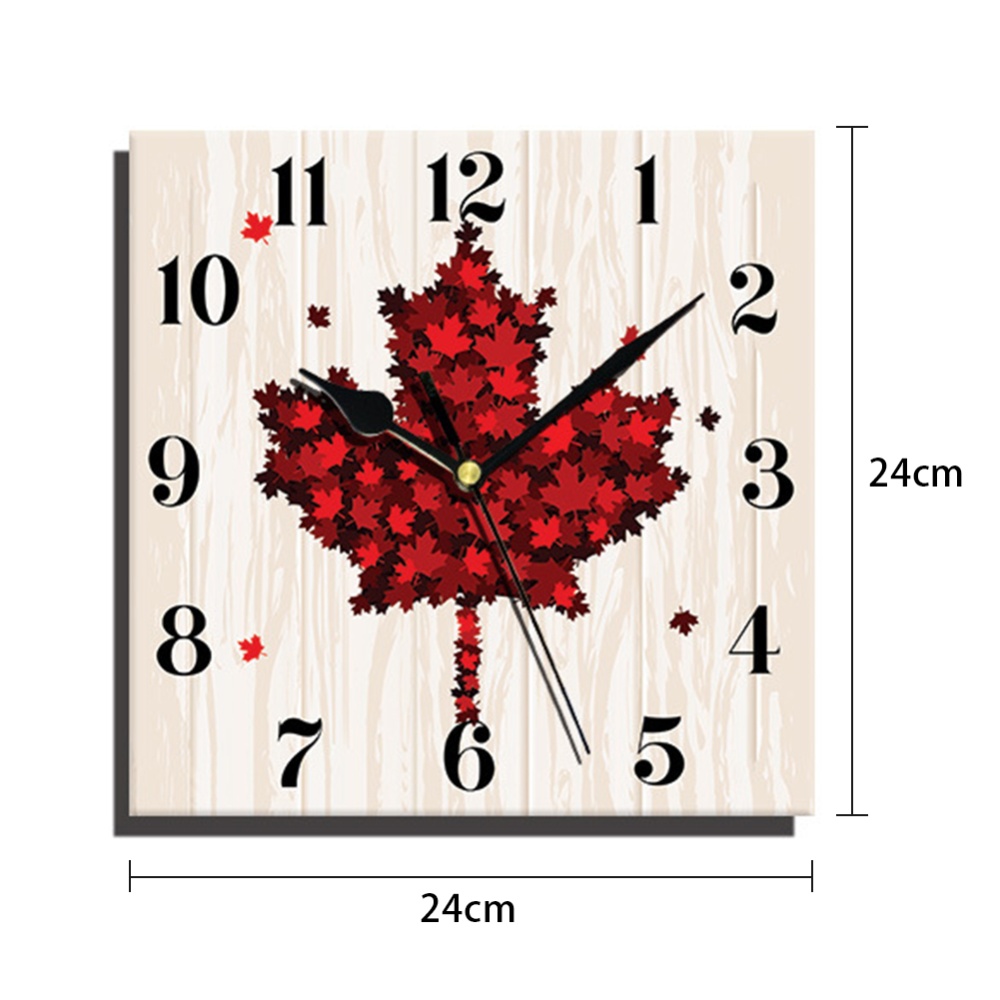 Wooden Square Wall Clocks Silent Non-ticking Battery Powered for Home Kitchen Living Room Office Decor - Image 3