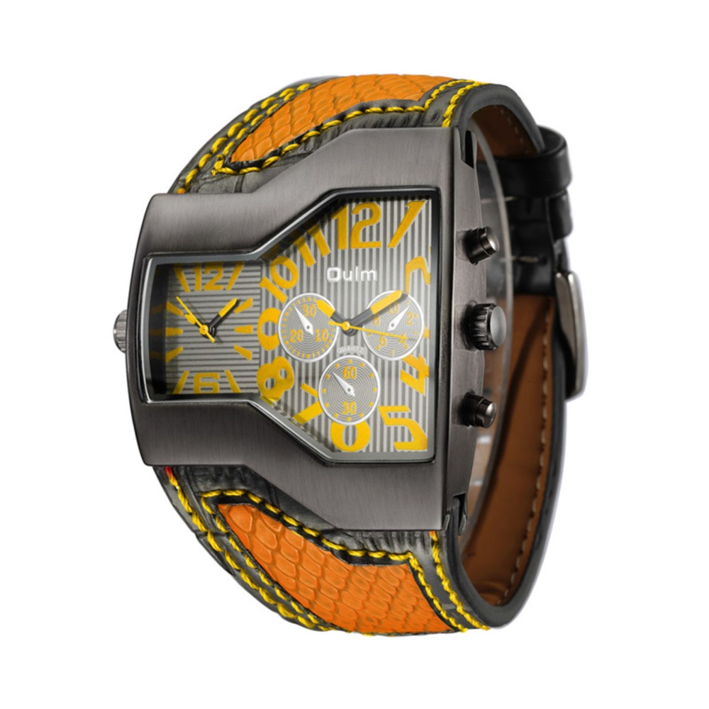 Oulm HP-1220 Hommes Quartz Montre - Jaune