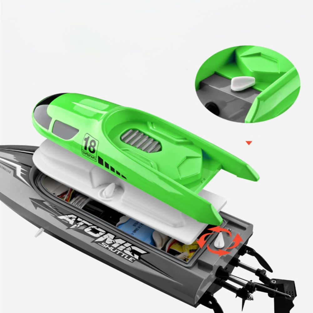 2.4g High Speed RC Boat Water Circulation Cooling Racing Remote Control Orange - Image 2