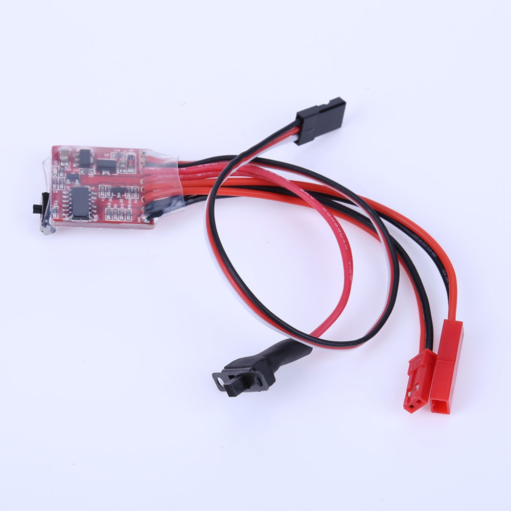 RC ESC 20A Brushed Motor 2KHz Electronic Speed Controller W / Brake for Car Boat Tank Helicopter default - Image 2