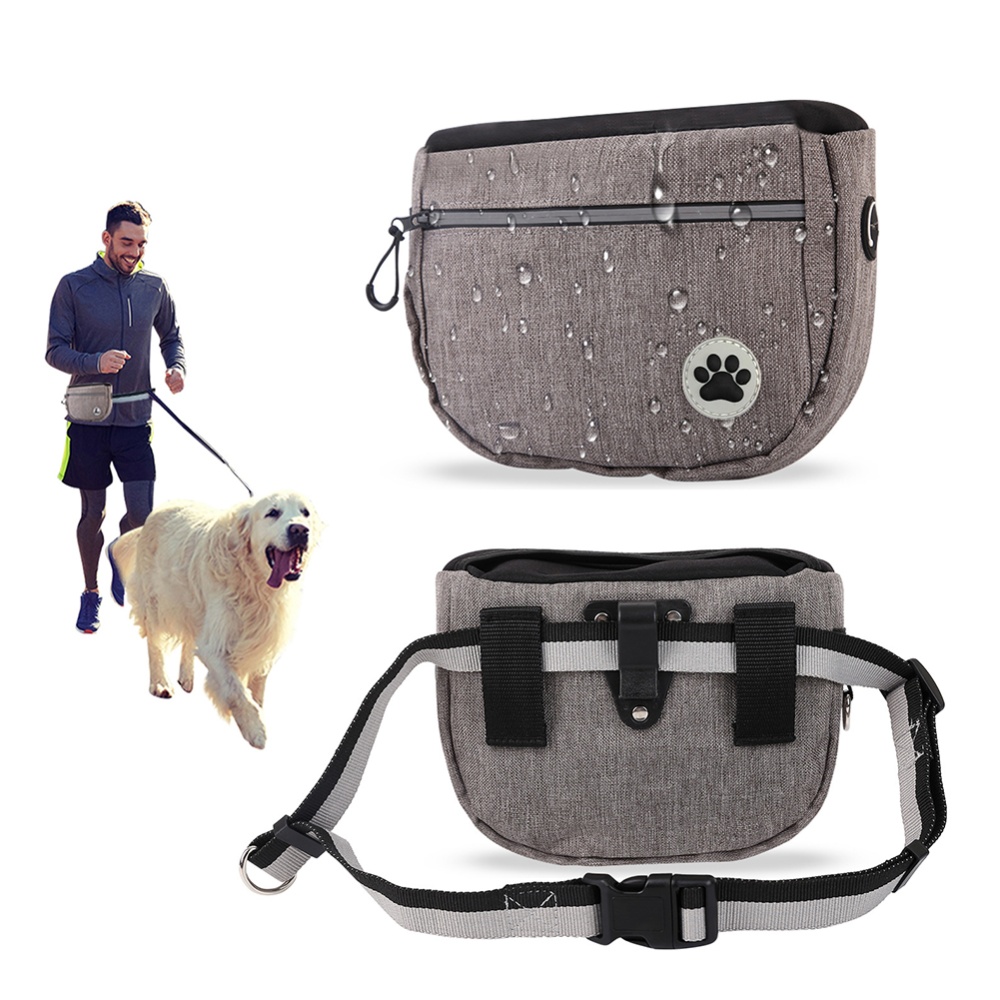 Pet Snack Bag Oxford Outdoor Training Portable Treat Pouch For Dog gray - Image 3