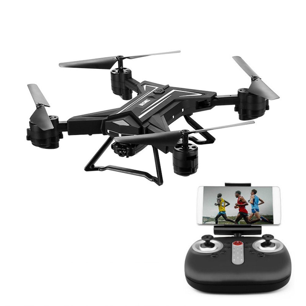 Foldable Camera Drone - 0.3MP Camera, 680mAh Battery, Remote Control, WiFi, 3D Flip, Headless Flight Mode, 3 Speeds, App