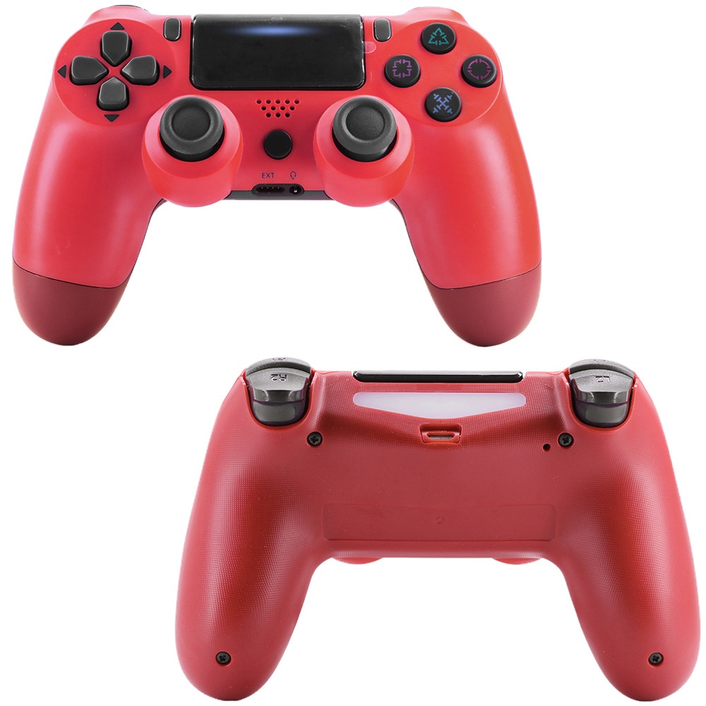 For PS4/Slim Controller Bluetooth 4.0 Mobile Gamepad with Light Bar Transparent red - Image 2