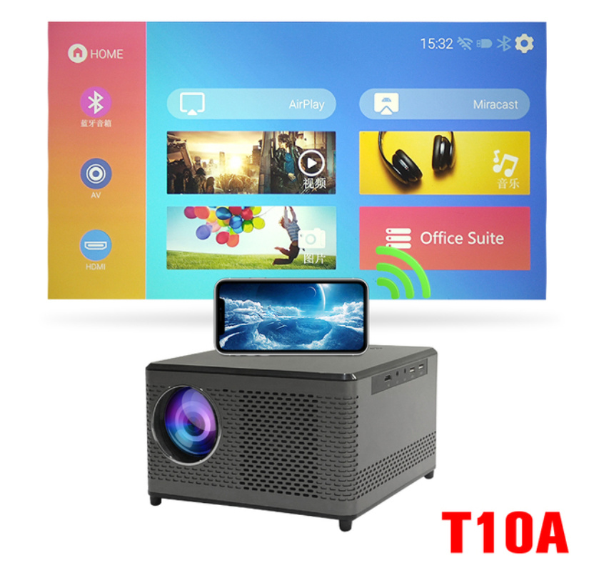 T10 Full HD 1080p Led Projector 7200 Lumens Miracast Wifi Mirroring - Image 4