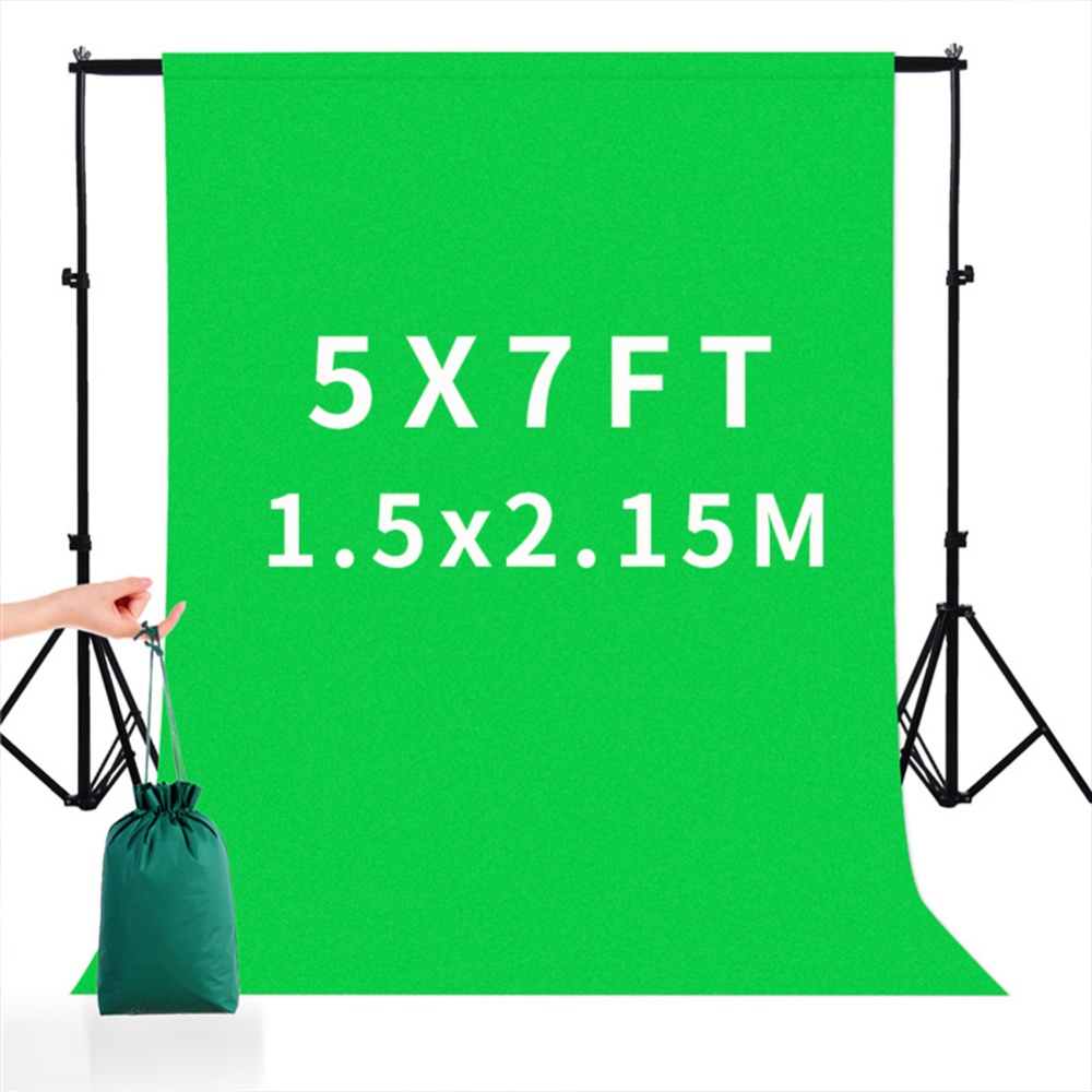 5*7FT/1.5M*2.15M Square Cloth Nylon Green Background For Photography Live black - Image 3