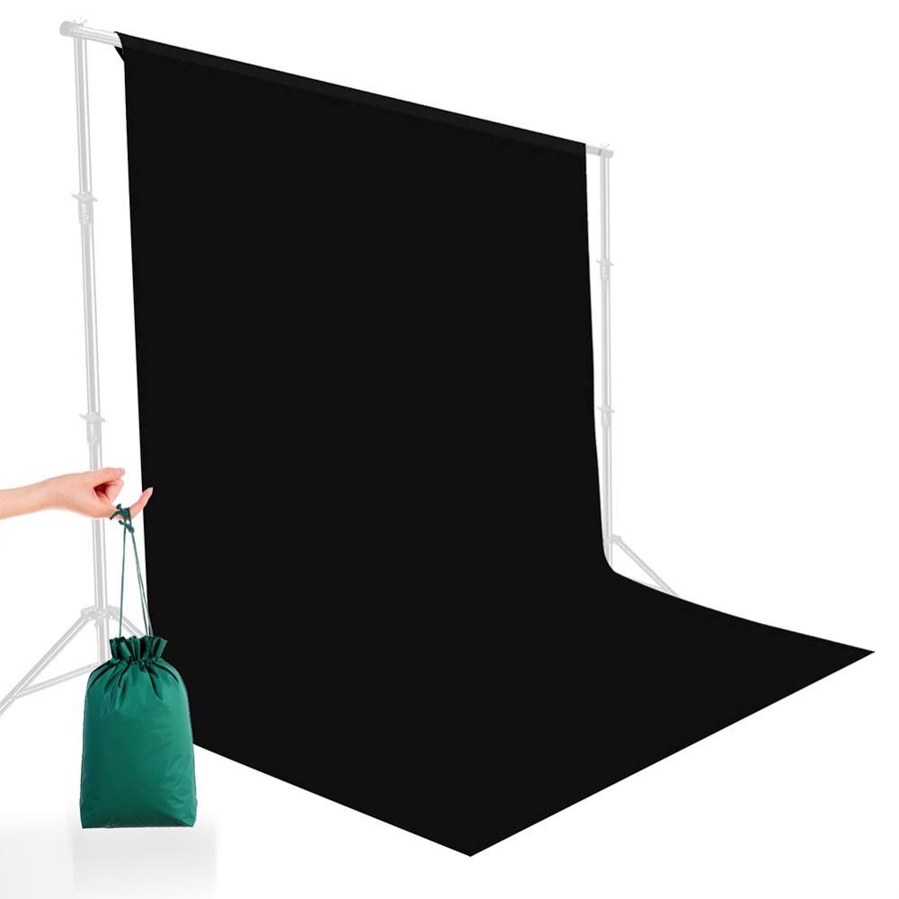 5*7FT/1.5M*2.15M Square Cloth Nylon Green Background For Photography Live black - Image 2