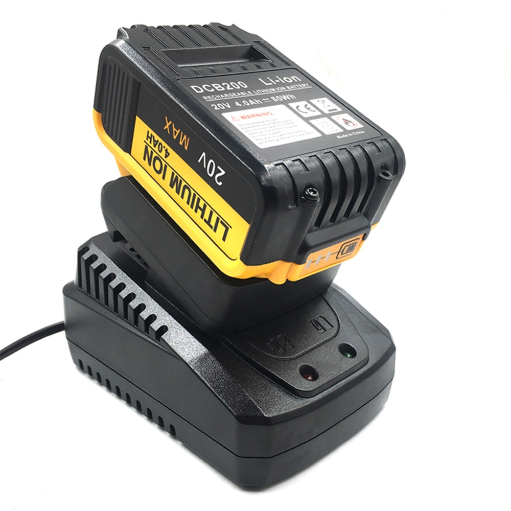 Battery Adapter with Charging Function Compatible for Dewalt 20v Li-ion Conversion Black - Image 2