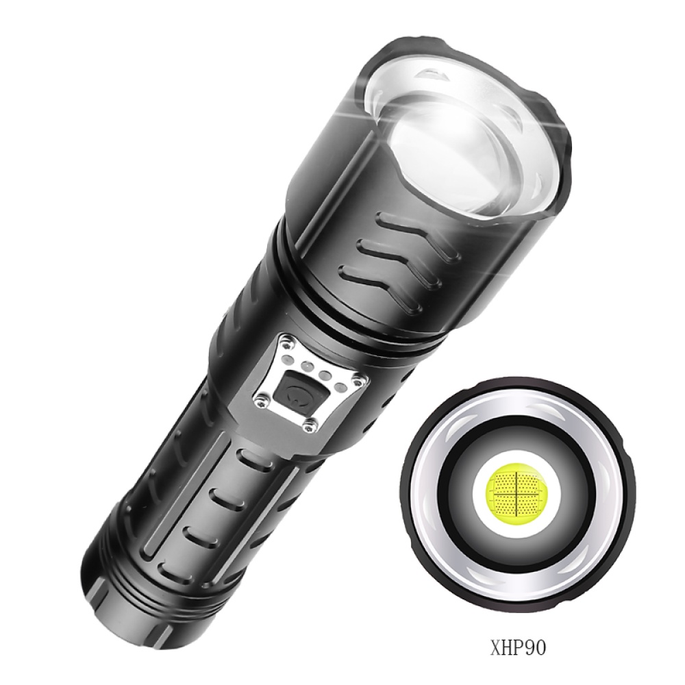 XHP90 LED Flashlight Waterproof Zoom Torch USB Charging Camping Lamp 1679B - Image 3