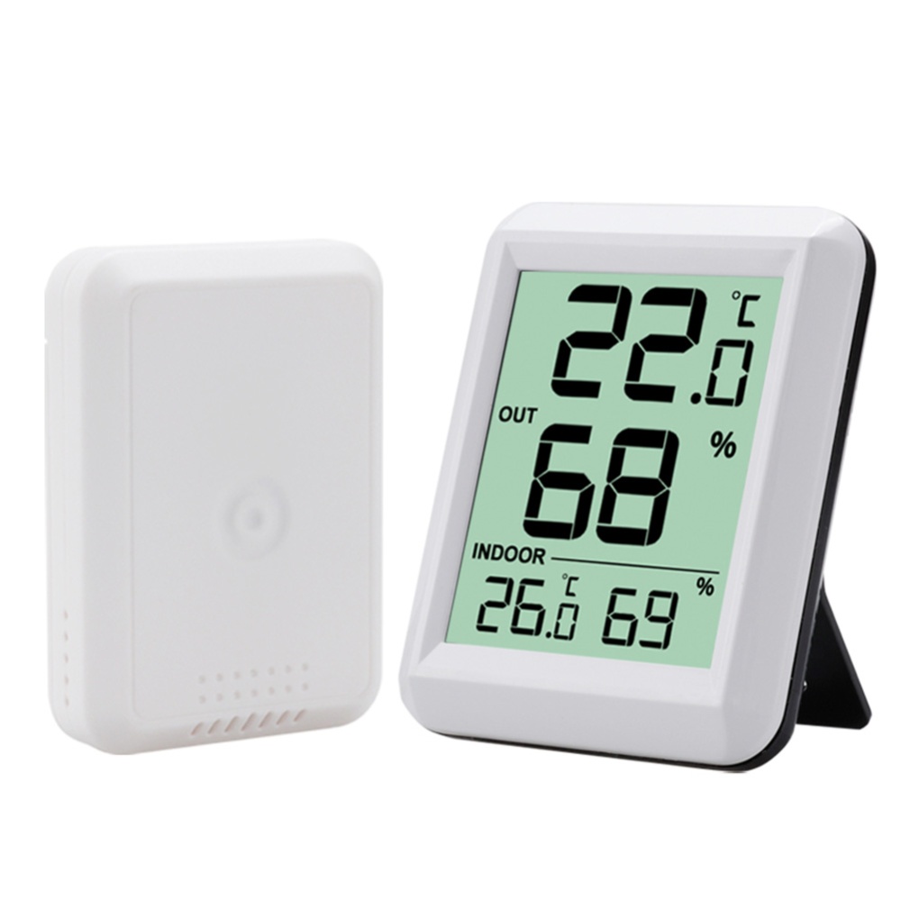 Wireless Indoor Outdoor Thermometer Hygrometer Multifunctional High Precision Digital Meter as picture show