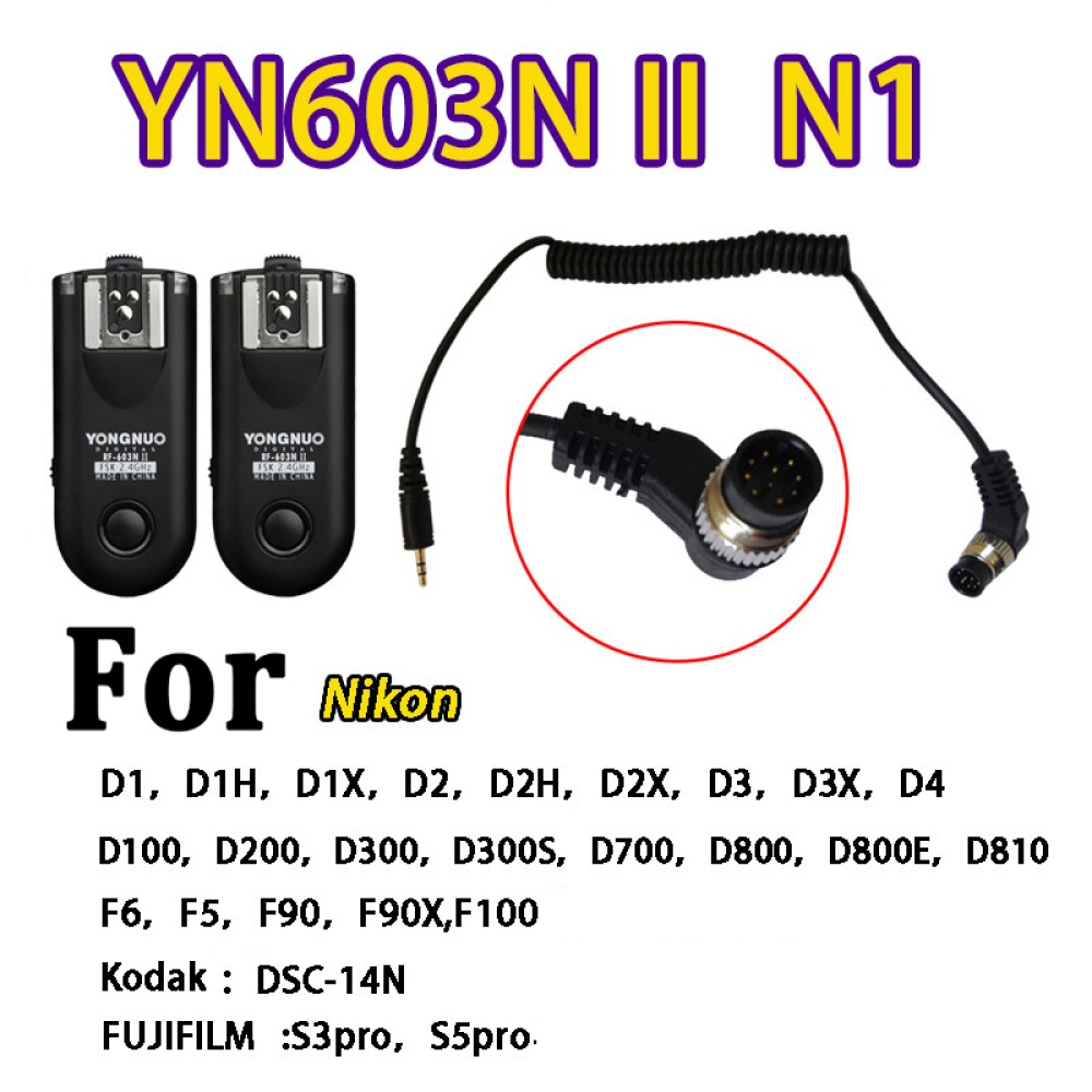 Original YONGNUO RF-603N II Wireless Remote Flash Trigger for Nikon D90 D600 D3000 D5000 D7000 N3 - Image 2