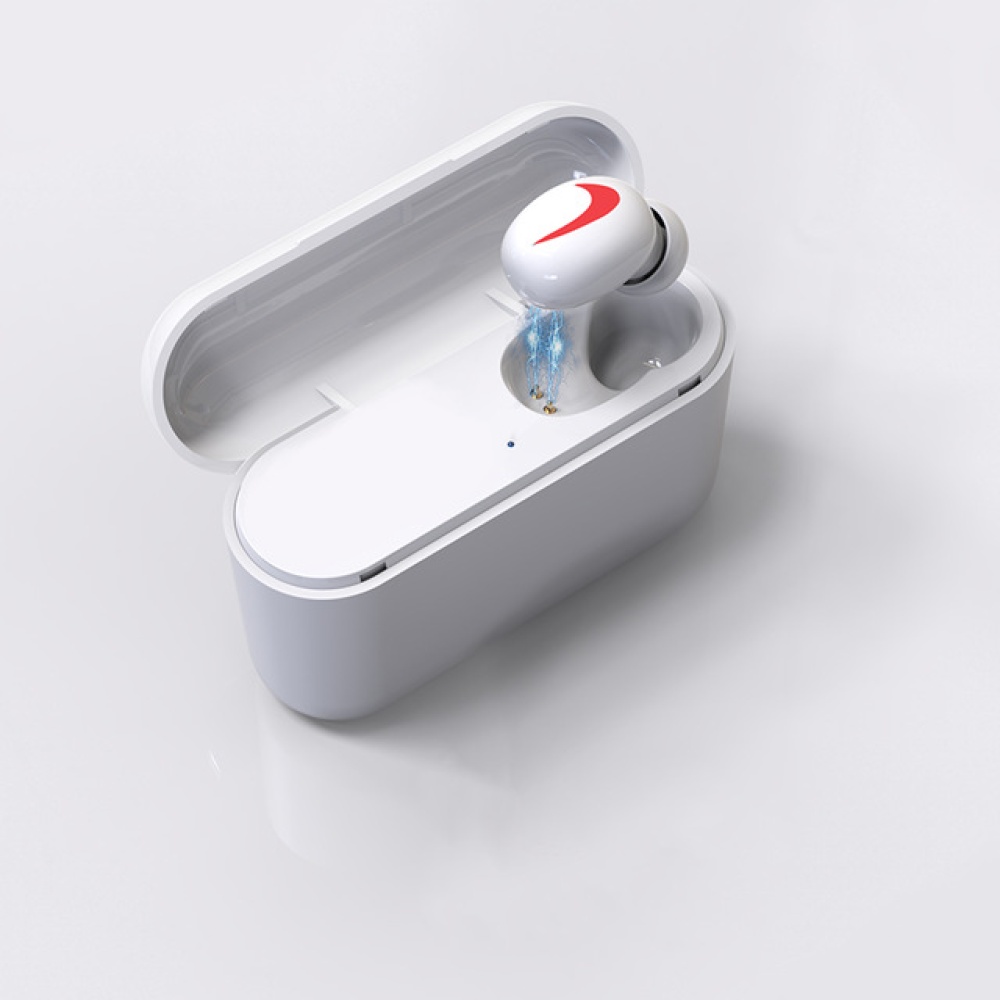 True Bluetooth V5.0 Earphones HBQ TWS Wireless Headphons Sport Handsfree Earbuds 3D Stereo Headset with Mic for iPhone All Phone white