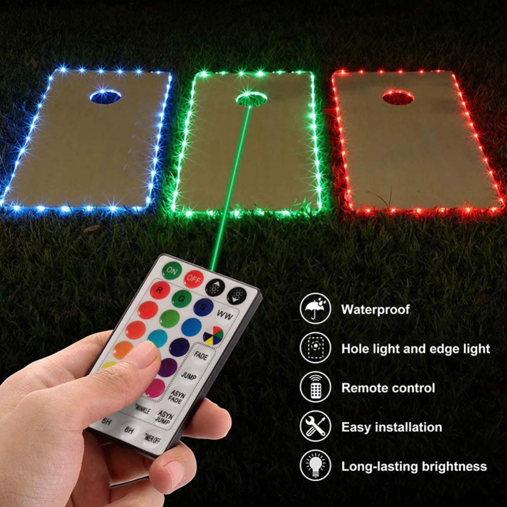 Led String Light Rgb 16 Color Changes 4 Modes Infrared Remote Control Outdoor Ip65 Waterproof Lamps RGB16 colors - Image 2