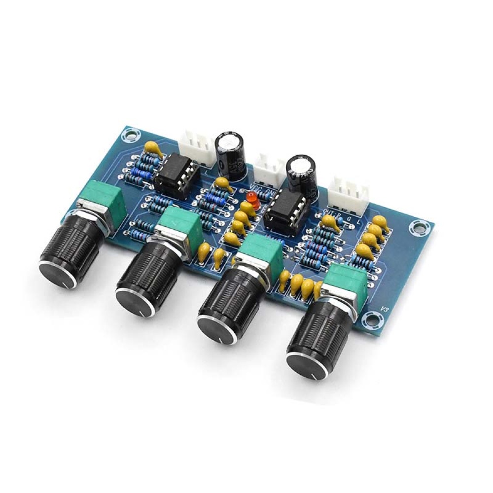 XH-A901 NE5532 Tone Board Preamp Pre-amp with Treble Bass Volume Adjustment Pre-amplifier Controller - Image 2