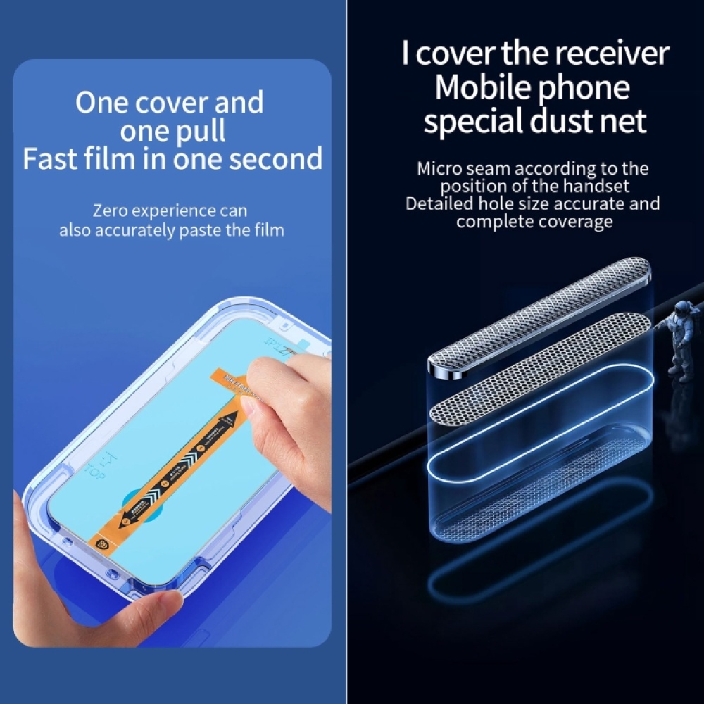 For iPhone 12 mini Fast Attach Dust-proof Anti-static Tempered Glass Film - Image 3