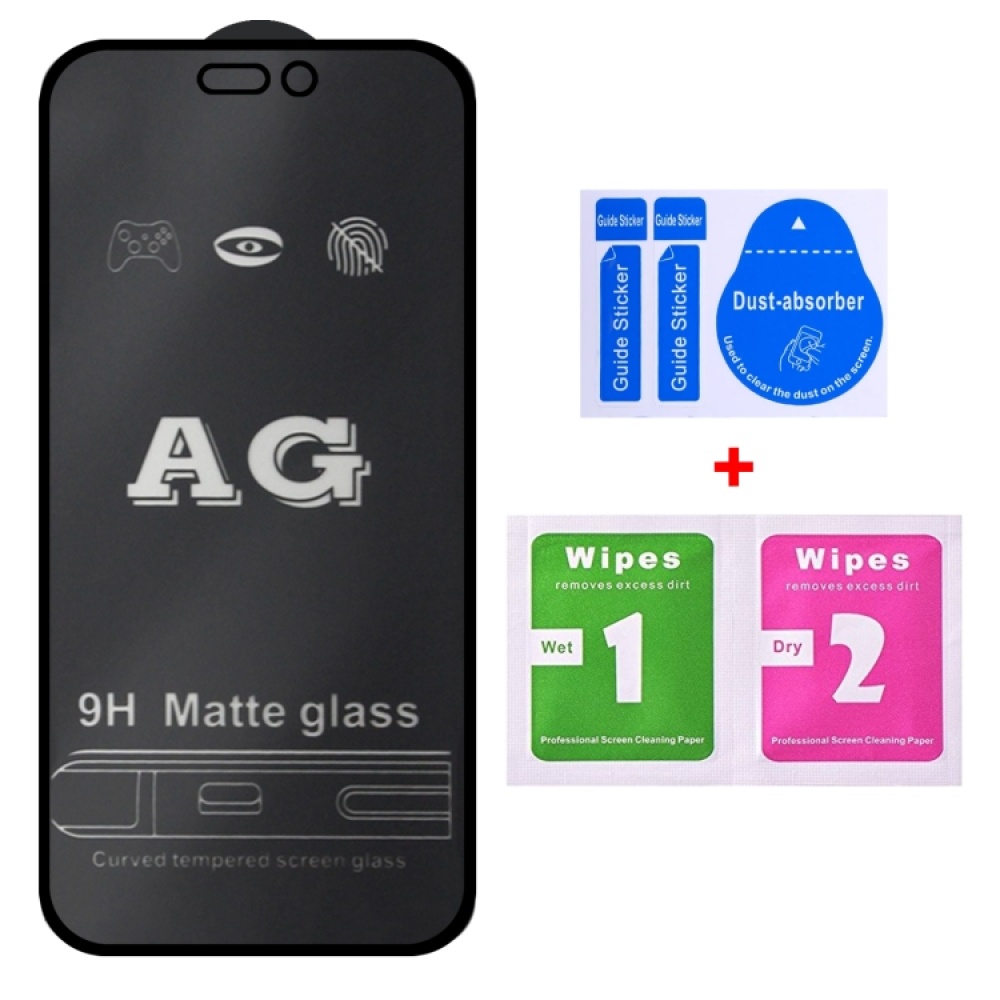 For iPhone 14 Pro Max AG Matte Frosted Full Cover Tempered Glass Film - Image 2