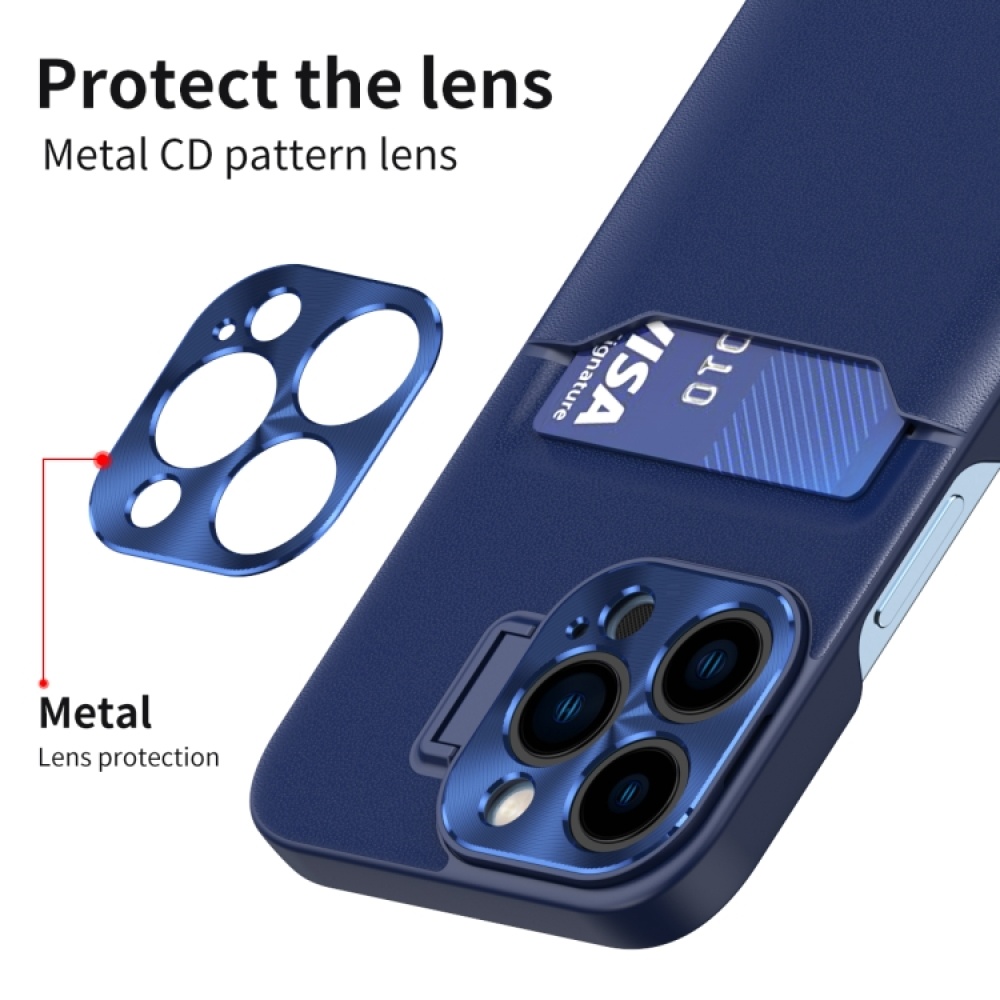 For iPhone 14 Pro Max Invisible Holder Phone Case(Sapphire Blue) - Image 3