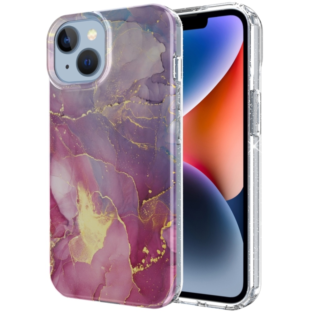 For iPhone 14 Plus Marble Pattern IMD Phone Case(P-GWL10021) - Image 2