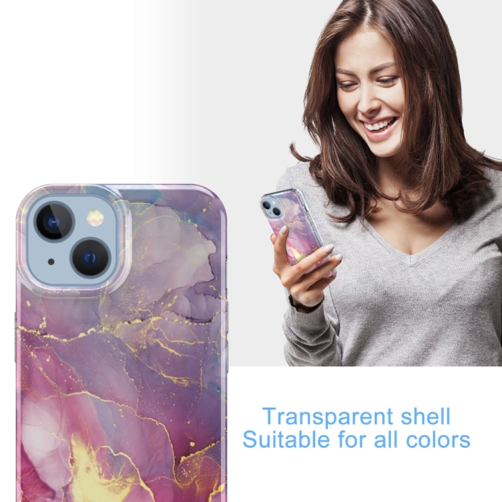 For iPhone 14 Plus Marble Pattern IMD Phone Case(P-GWL10021) - Image 3