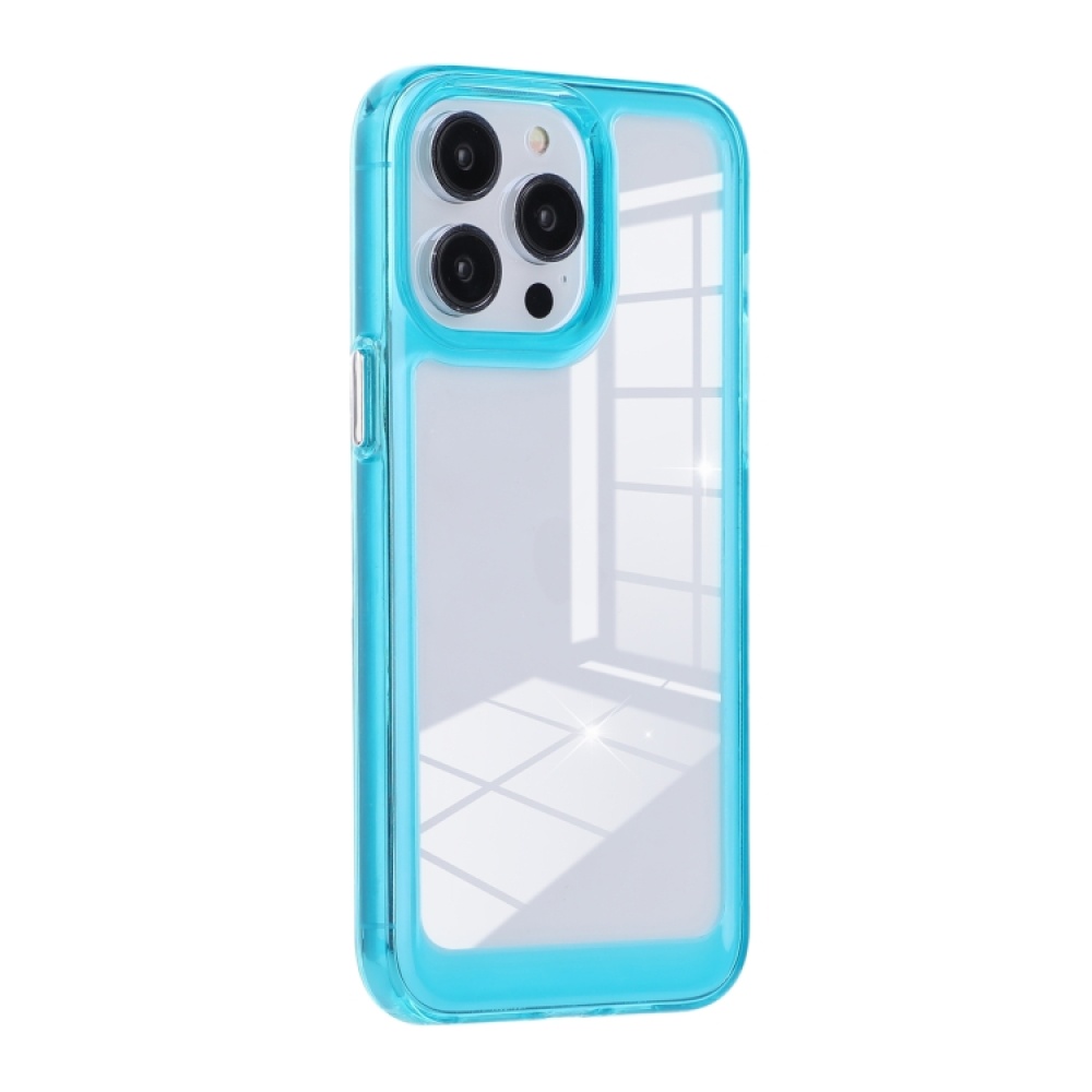 For iPhone 14 Pro Clear Color TPU Space Acrylic Phone Case(Blue) - Image 2